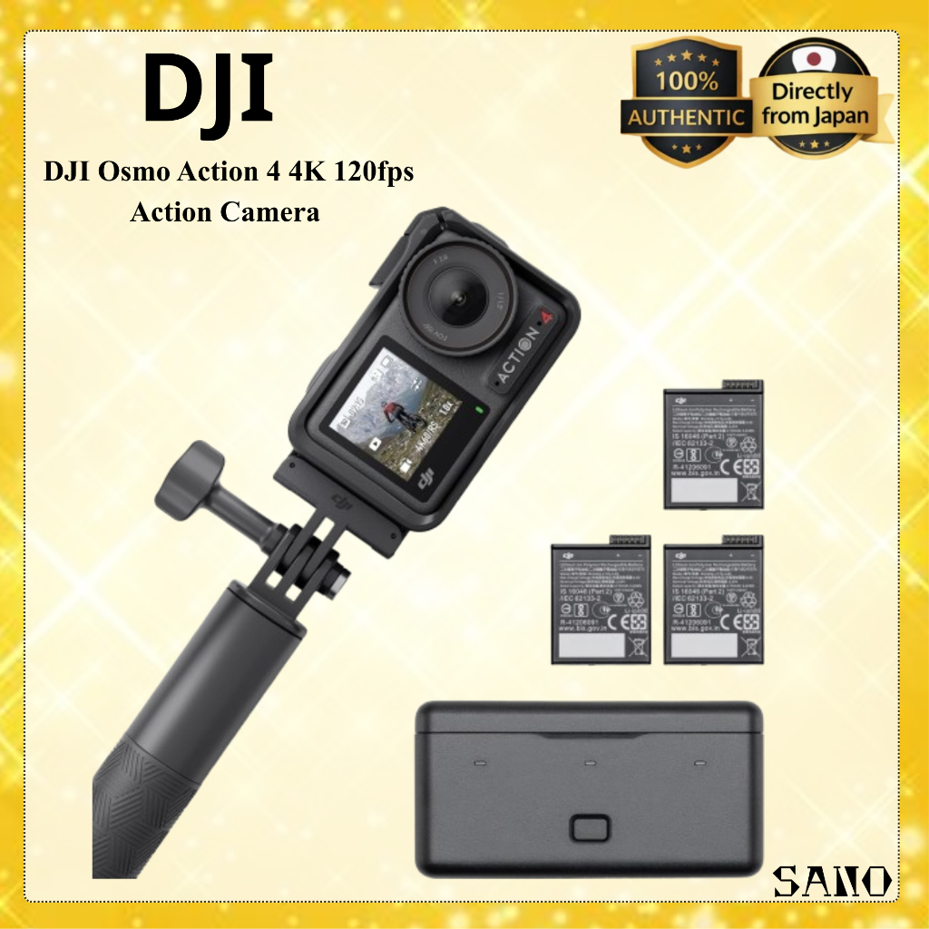 DJI Osmo Action 4 4K 120fps Action Camera 1/1.3-Inch Sensor Waterproof Vlog Camera