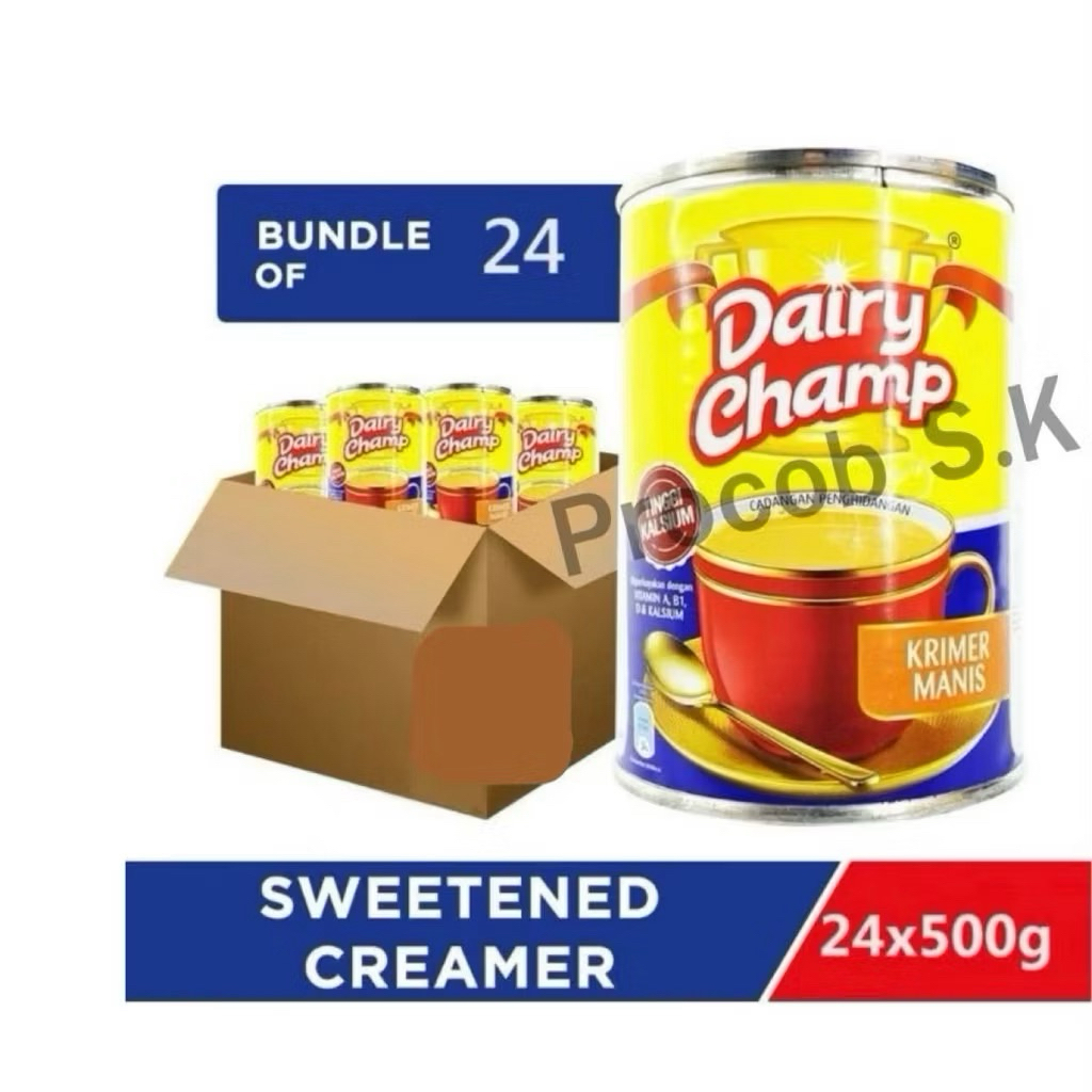 24 กระป๋อง นมข้นหวาน Dairy Champ 500 กรัม หอม หวาน กลมกล่อม