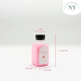 ขวดpet ทรงเหลี่ยม 150 ml. ( แพ็ค 20 ขวด พร้อมฝา ) ฝามีให้เลือกสีขาว/ดำ NY 168 Packaging