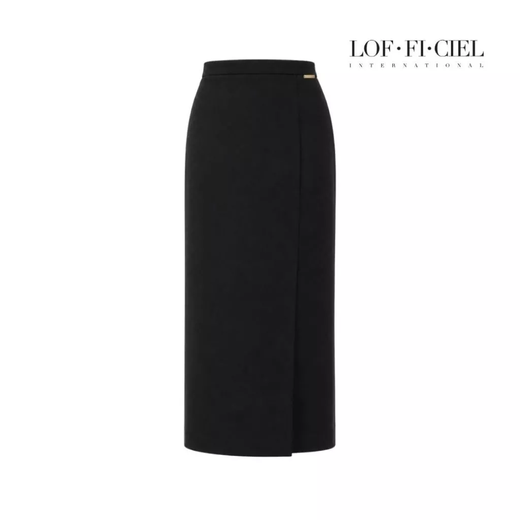 LOF-FI-CIEL กระโปรง กระโปรงยาว สีดำ Skirt Chitralada F9YZBL