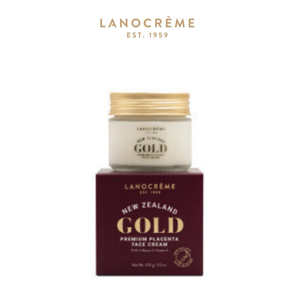 🐑พร้อมส่ง ของแท้100% Lanocreme GOLD premium placenta face cream 100g