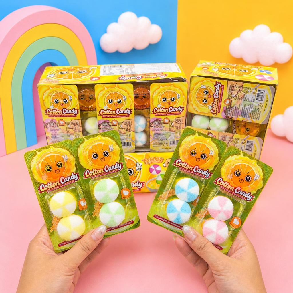 มาชเมลโล่ ค็อทตอน แคนดี้ จิ้มแยม 1 กล่อง 30 ชิ้น เยลลี่  กัมมี่