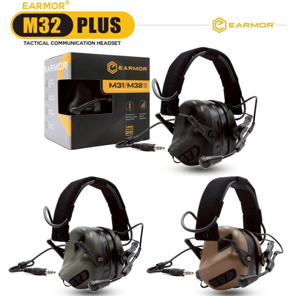ครอบหูฟัง M32 Plus Earmor มีไมค์สื่อสาร ( EARMOR® M32 PLUS )