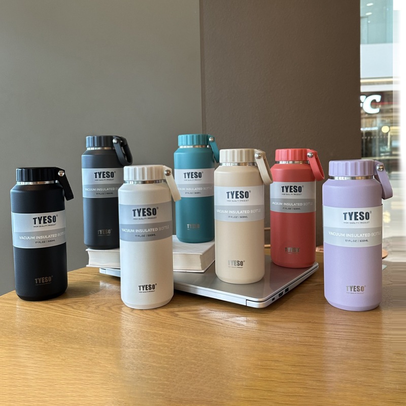 กระติกน้ำ TYSO 710ML สแตนเลสแท้ 304 ไม่เป็นสนิม ดีไซน์สวย มีหลายสี