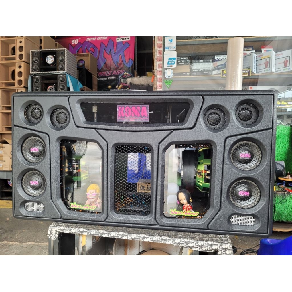 บลูทูธ8"คู่โคม่าโชว์หลัง ไฟ2ระบบคาราโอเกะdspแยกแอมป์Su600+1200w