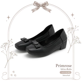 รองเท้าคัทชู รุ่น Primrose ส้นเตารีดสูง1.5 นิ้ว พื้นนุ่ม ใส่สบาย ใส่ตรงไซส์/เท้าอวบเพิ่มไซส์ (คัชชู)