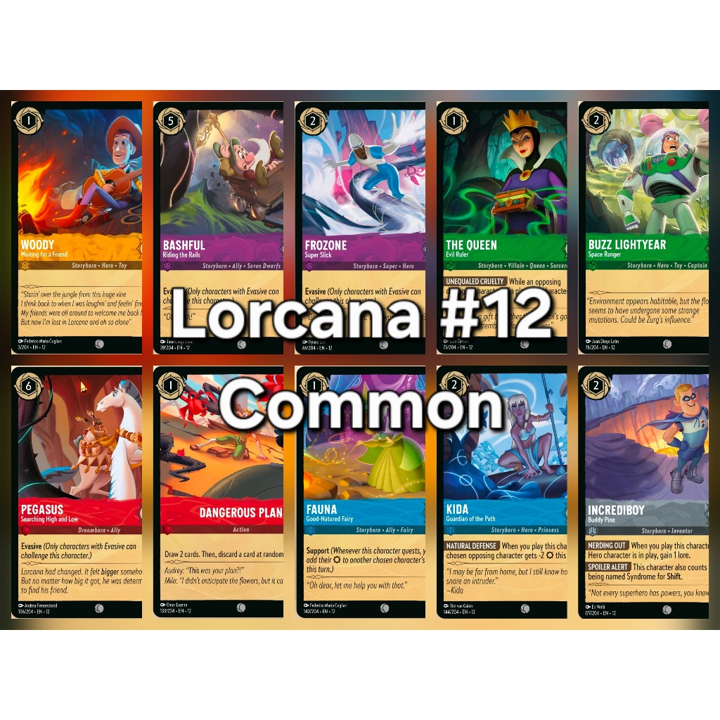การ์ด Common [non foil] All Color Disney Lorcana Set 12 : Wild Unknown [Eng] ของแท้ 100%