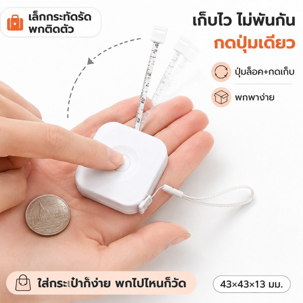 มาการง เทปวัดสี 2 ม. มินิ แบบพกพา เทปวัด ไม้บรรทัด เทปนุ่ม สําหรับวัดเสื้อผ้า ร่างกาย