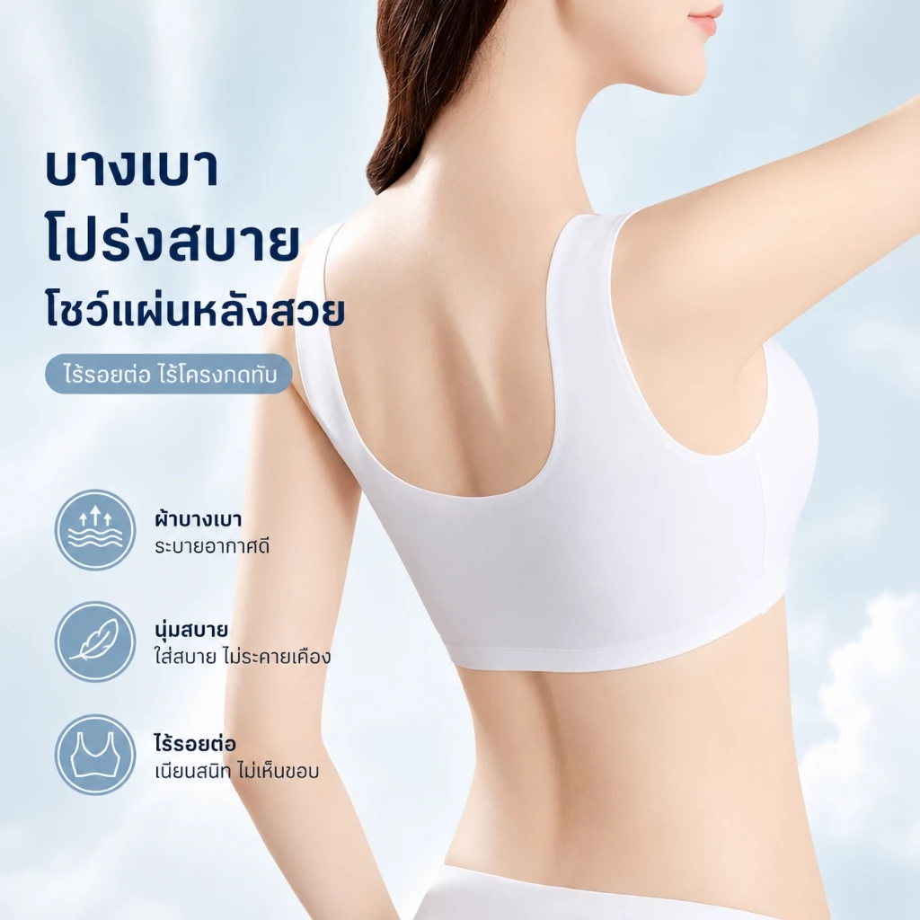 Nurtura สปอร์ตบราไร้โครงผ้าไหมน้ำแข็ง 079 thumbnail 4