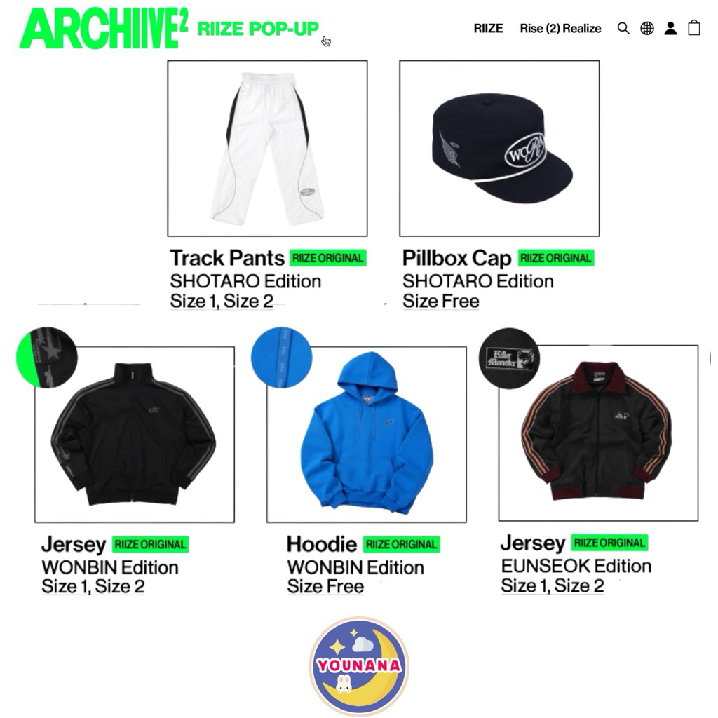 พร้อมส่ง RIIZE POP-UP [ARCHIIVE²] ➖SHOTARO EDITION / WONBIN EDITION / EUNSEOK EDITION