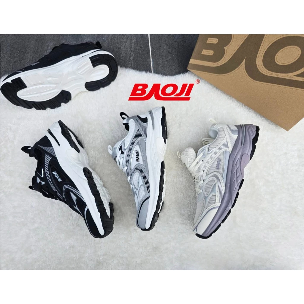 **BAOJI (บาโอจิ)** [ลิขสิทธิ์แบรนด์แท้] (BJW-1124) รองเท้าวิ่งและเทรนนิ่ง ส้นสูง 4 ซม.*ไซส์ 37-41*