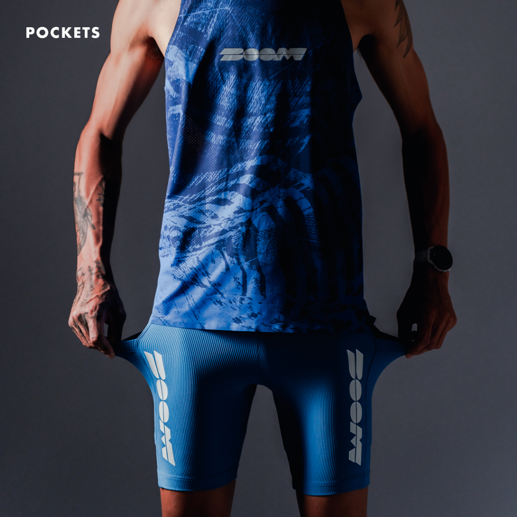 Boomsport Running-Blue Half Tights