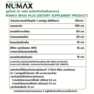 NUMAX บัวพลัส อาหารเสริมควบคุมความดัน วิตามินบัวหลวง (นูแม็กซ์ บัวพลัส )