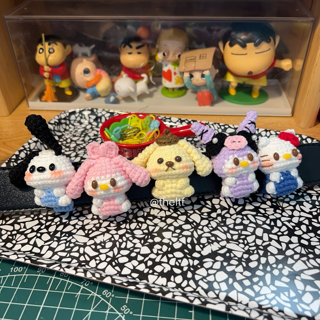 สายรัดเข็มขัดsanrio disneyไหมพรม,พวงกุญแจ sanrio disneyไหมพรม