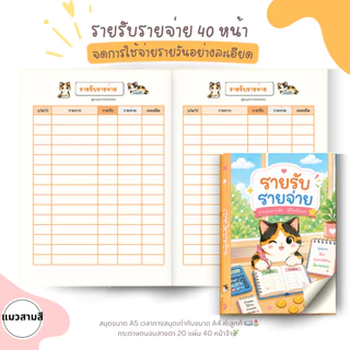 เซทของขวัญ สมุดรายรับรายจ่าย ลายน้องแมว น้องหมา 3 เล่ม ขนาด A5