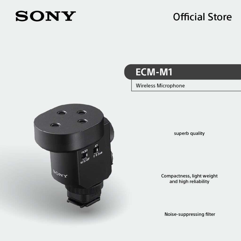 Sony ECM-M1 shotgun microphone Compact with digital signal processing Eight audio recording modes including stereo