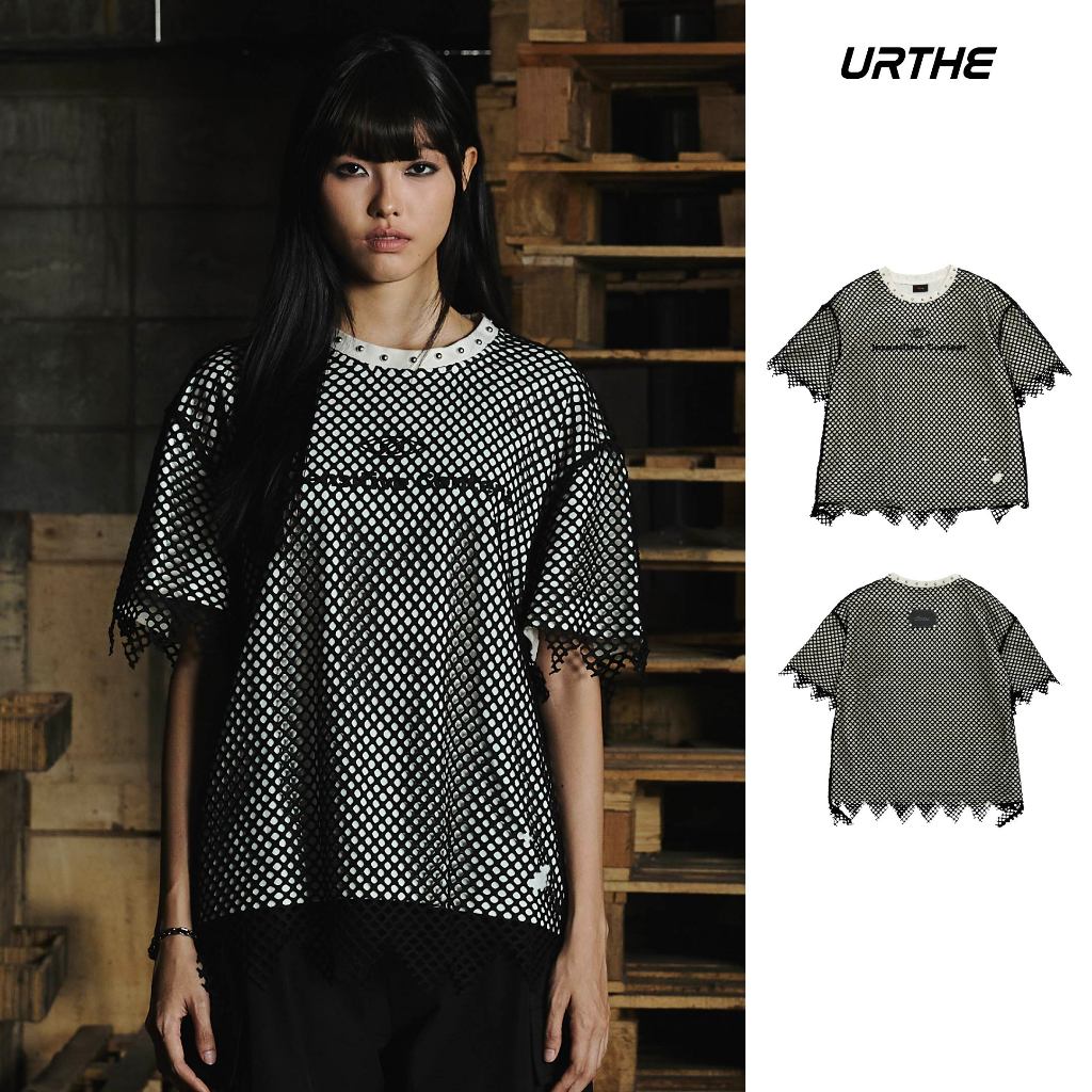 URTHE - เสื้อยืด เสื้อตาข่าย Oversize รุ่น INSENSITIVE T-SHIRT - Col. OZDE UNTITLED