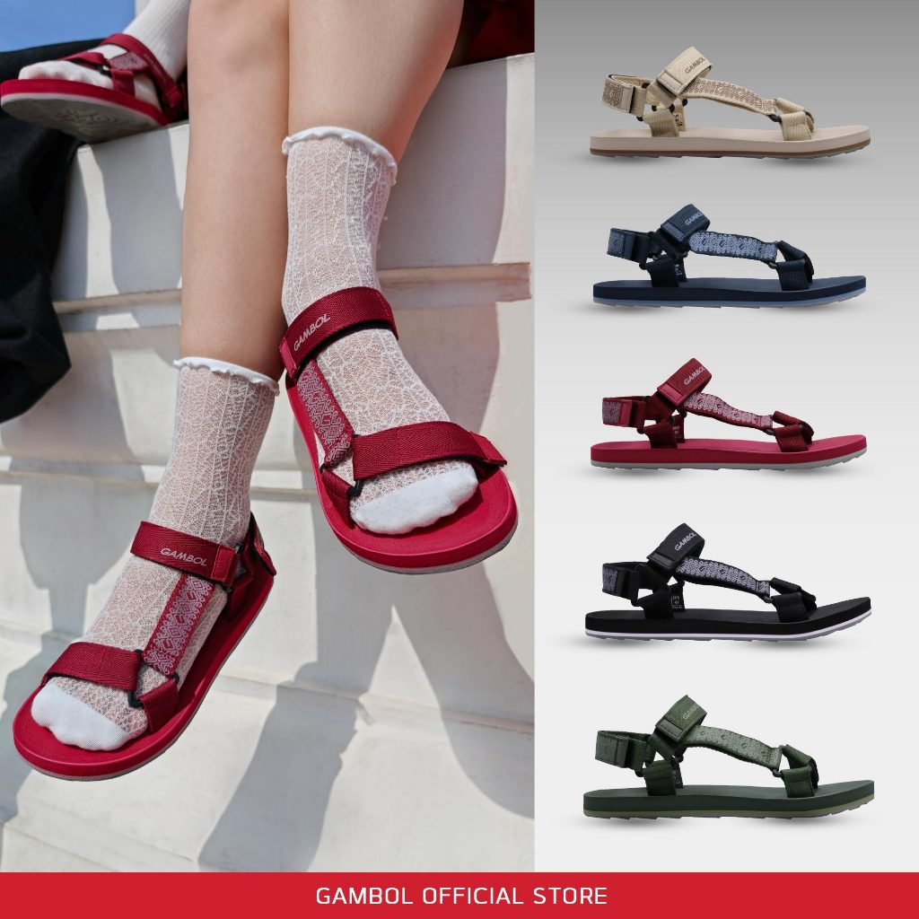 GAMBOL แกมโบล SILK STEP รองเท้าแตะสวมรัดส้นชายหญิง รุ่น GM15018 / GW15018 Size 36-44