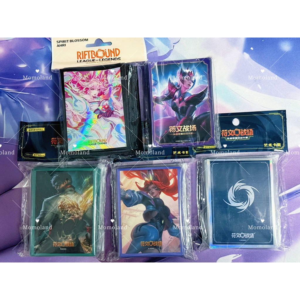 💯พร้อมส่ง  Sleeve Hologram Vex Ahri LeeSin MF Riftbound Official TCG unopen Riot LEAGUE OF LEGENDS TRADING CARD GAME