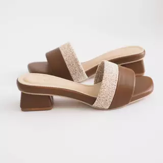 👡รุ่น Mixsy👡 รองเท้าส้นสูง 1.5 นิ้ว พื้นนุ่ม ดีไซน์ผ้าทวิตผสมหนัง ลุคคุณหนู เรียบหรู ใส่ง่ายทุกลุค PICHA.SHOES