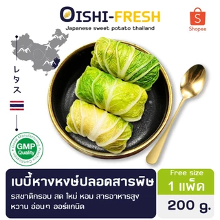 🛒Oishi-Fresh 🥬เบบี้หางหงส์ ปลอดสารพิษ 1 แพ็ค 200 ก. รสชาติกรอบ สด ใหม่ ใยอาหารสูง หวานออร์แกนิค เคลมได้ 1-2 วัน