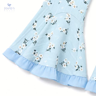 DISNEY PRINCESS : Elsa (เอลซ่า) ชุดเซ็ทเด็กหญิง เสื้อแขนระบาย + กางเกงขายาว ลิขสิทธิ์แท้ [075051]