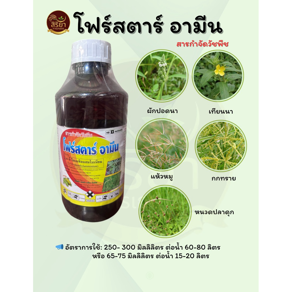 โฟร์สตาร์ อามีน (2,4-ดี-ไดเมทิลแอมโมเนียม) 1000 ml