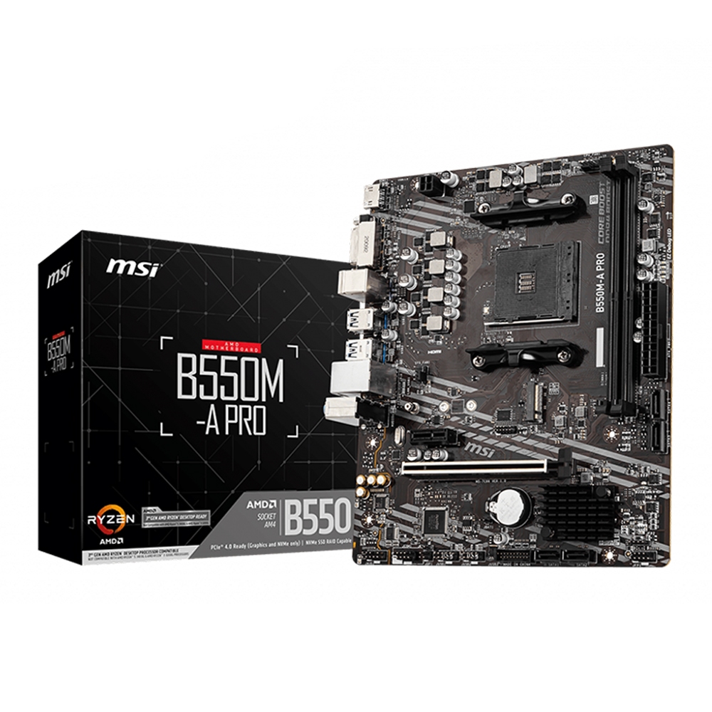 MAINBOARD (เมนบอร์ด) AM4 MSI B550M-A PRO รับประกัน 3 - y