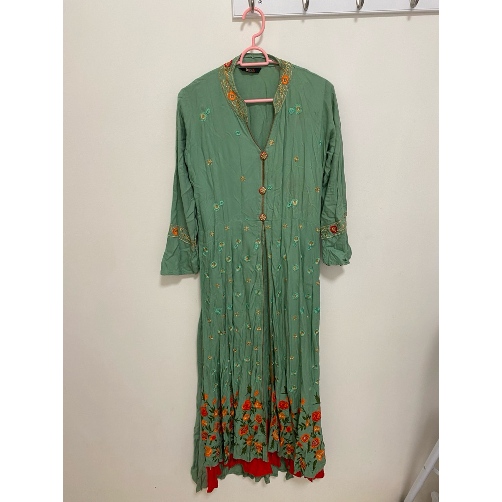 Indian Dress with handmade flower Free Size
