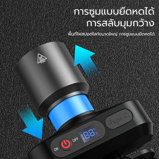 ไฟคาดหัว Led ไฟสองสี จอแสดงผลแบบดิจิตอล พกพาได้ ไฟฉายคาดหัว เดินป่า ไฟฉาย ไฟหน้าฉุกเฉิน