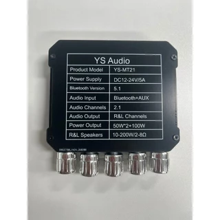 SINWINY YS-MT21 TPA3116 2.1 ช่องบลูทูธ 5.0 เครื่องขยายเสียงซับวูฟเฟอร์ 50WX2 + 100W เครื่องขยายเสียงสเตอริโอเบส
