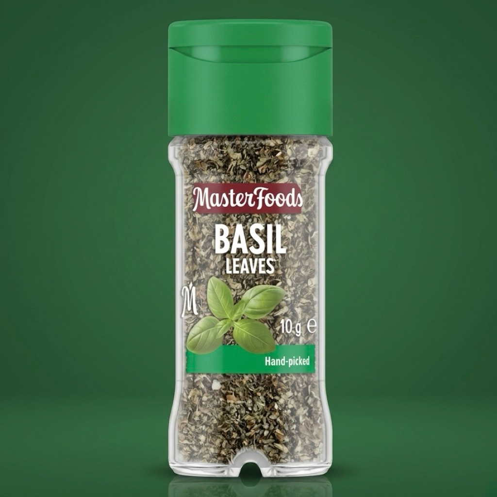 Masterfoods Basil Leaves 10g มาสเตอร์ฟูดส์ ใบโหระพา 10 กรัม