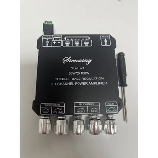 SINWINY YS-TB21 TPA3116D2 ชิปขนาดใหญ่บลูทูธนำเข้าชิปซับวูฟเฟอร์เครื่องขยายเสียงบลูทูธ 5.0 50WX2 + 100Wระบบ 2.1ch
