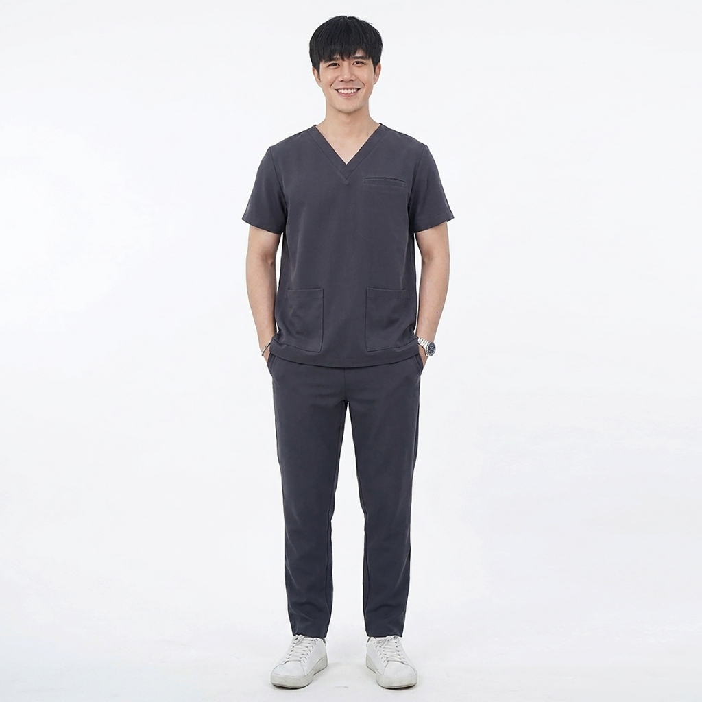 (ไม่ปักชื่อ) MD Scrubs plus ชุดสครับผู้ชาย รุ่น NOVA (ชุด รูปที่ 2