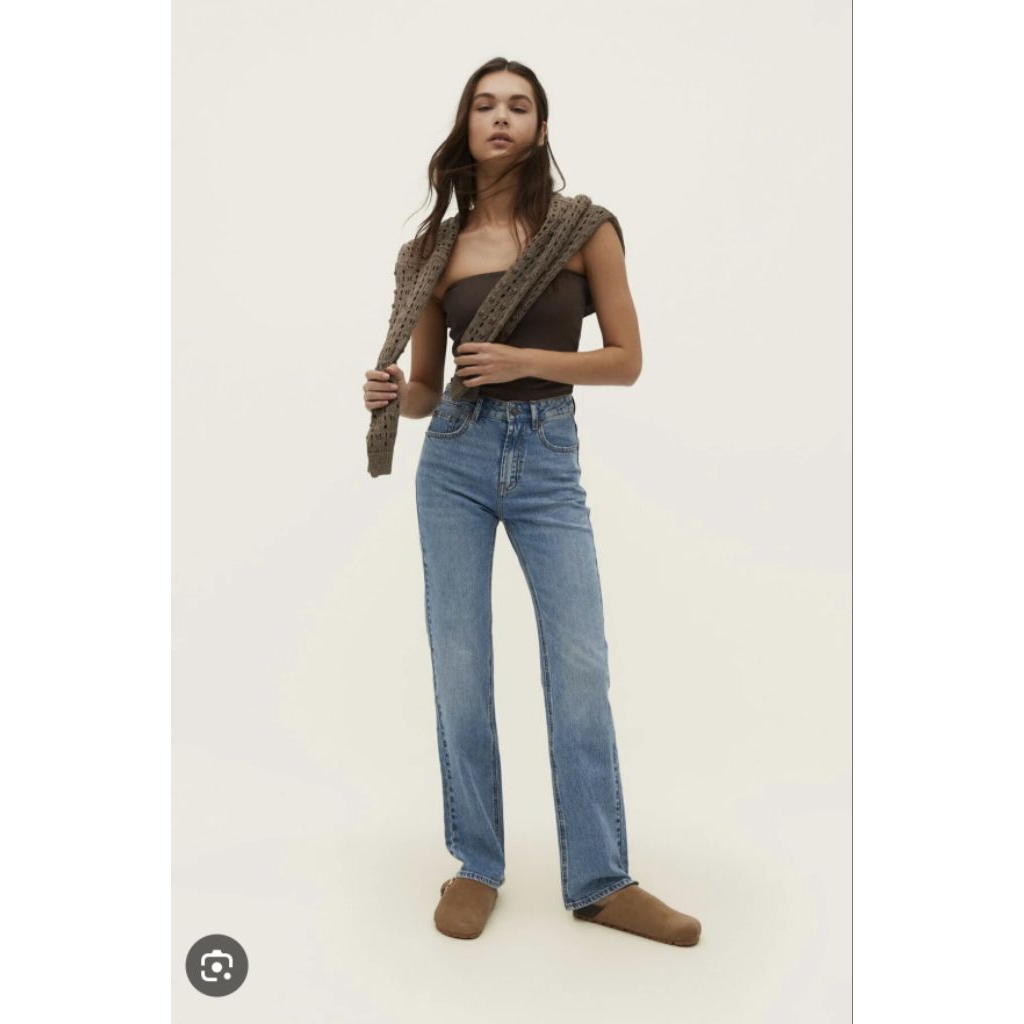 Stardivarius D98 Straight-Leg vintage แท้/ใหม่ (สีเหมือนปกคือสียีนส์รหัสD9801ค่ะ)