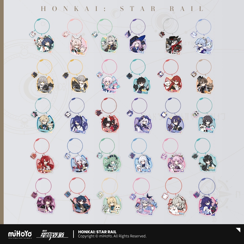 [ พร้อมส่ง / Official ] Honkai : Star Rail Little Cat - Keychain ฮงไค สตาร์เรล พวงกุญแจ Jing Yuan Firefly Sparkle
