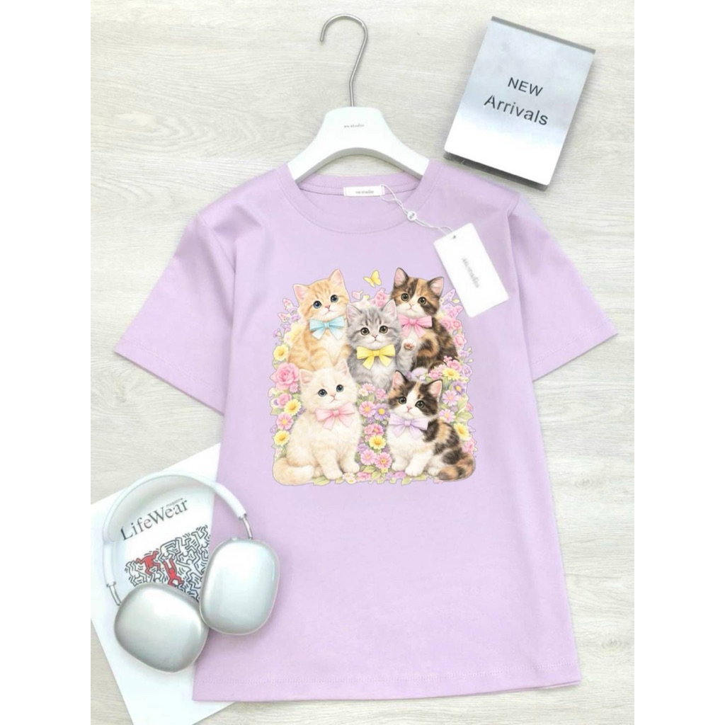 ✨ เสื้อยืดลายน้องแมวสุดน่ารัก เข้าใหม่ ✨