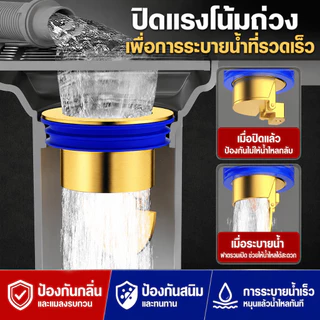（COD）ซิลิโคนปิดท่อระบายน้ำ กันกลิ่น กันแมลง วาล์วทางเดียว ฝาทองแดง ระบายน้ำเร็ว ใช้กับพื้นห้องน้ำ ห้องครัว ติดตั้งง่ายดี