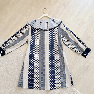 NITAAN(46-52)JUDY DRESS มี2 ไซส์ เดรสคอตตอนทรงเชิ้ต แต่งปกสวยๆ กระดุมหน้า ใส่ได้ทุกวันค่าา 🍋‍🟩
