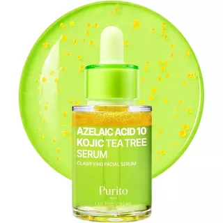 แท้💯ส่งไว🚀 PURITO AZELAIC ACID 10 KOJIC TEA TREE SERUM 30ML เซรั่มลดสิว คุมมัน ผิวใส