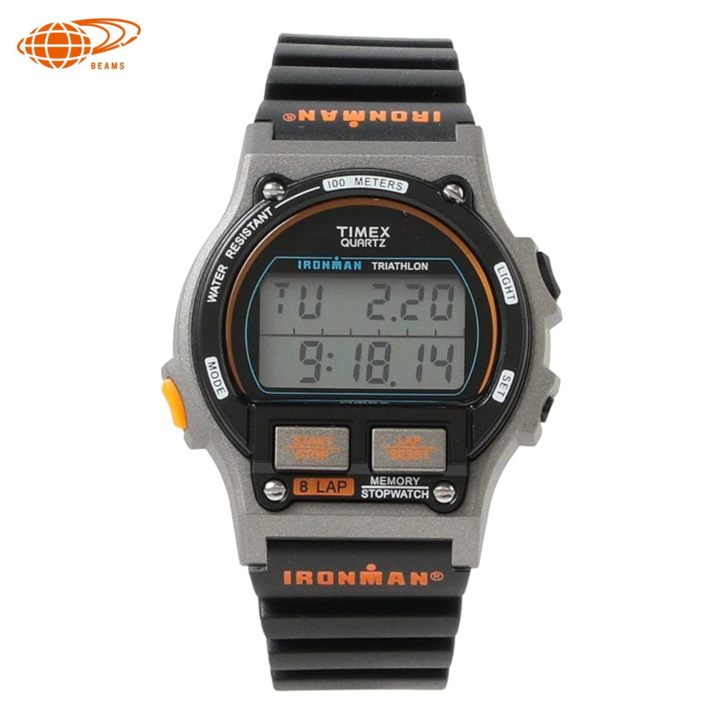 นาฬิกาข้อมือผู้ชาย BEAMS TIMEX IRONMAN 8 LAP สีดำ/ส้ม จัดส่งฟรี 11480535969