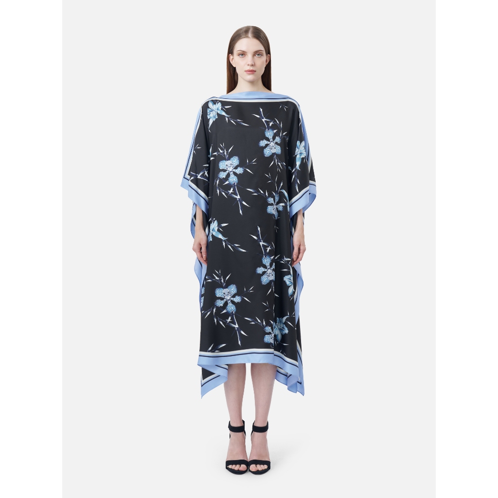 Leela Scarf Kaftan - Black Color