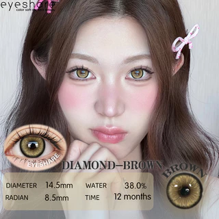 {COD}-Diamond-100°-600° สีเทาคอนแทคเลนส์สายตาสั้นน่ารักตาโต 14.5 มม.คอนแทคเลนส์สีสำหรับหนึ่งปีจัดส่งฟรี