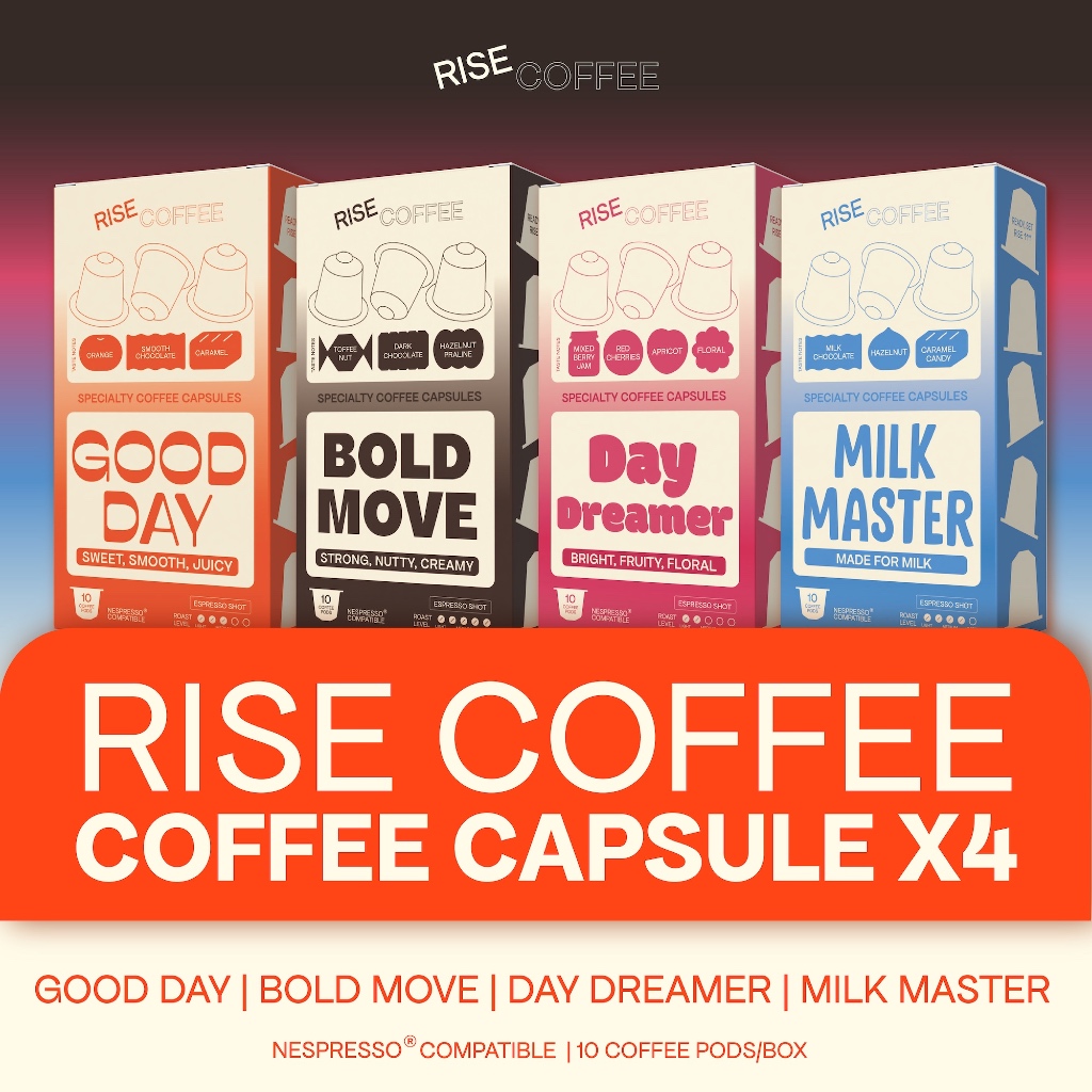RISE COFFEE เซตกาแฟแคปซูล Coffee Capsule สำหรับเครื่อง Nespresso