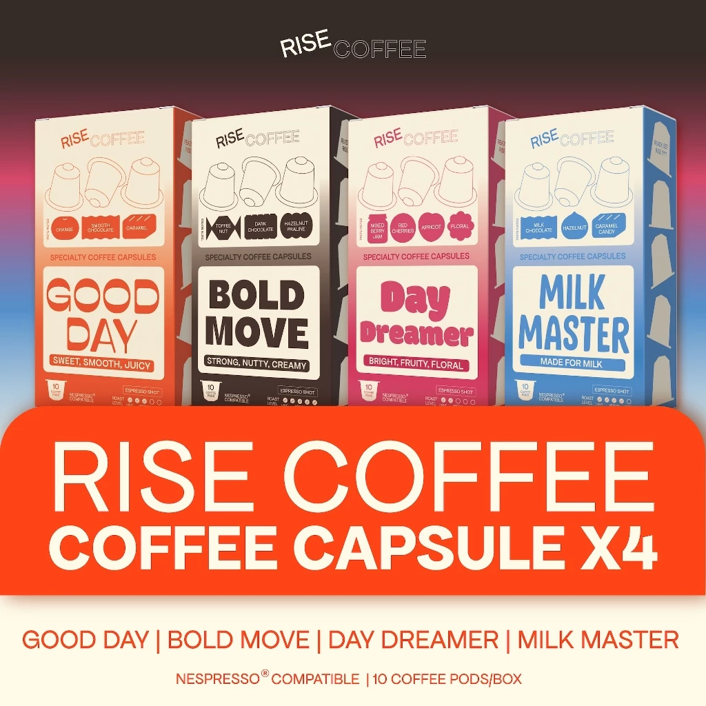 RISE COFFEE เซตกาแฟแคปซูล Coffee Capsule สำหรับเครื่อง Nespresso