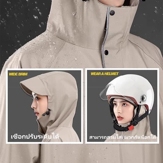 เสื้อกันฝน เสื้อกันฝนขี่มอไซค์ กันน้ำ100% ฮู้ดปรับได้ เหมาะสำหรับขี่ ผู้ชาย ผู้หญิง สวมใส่สบาย