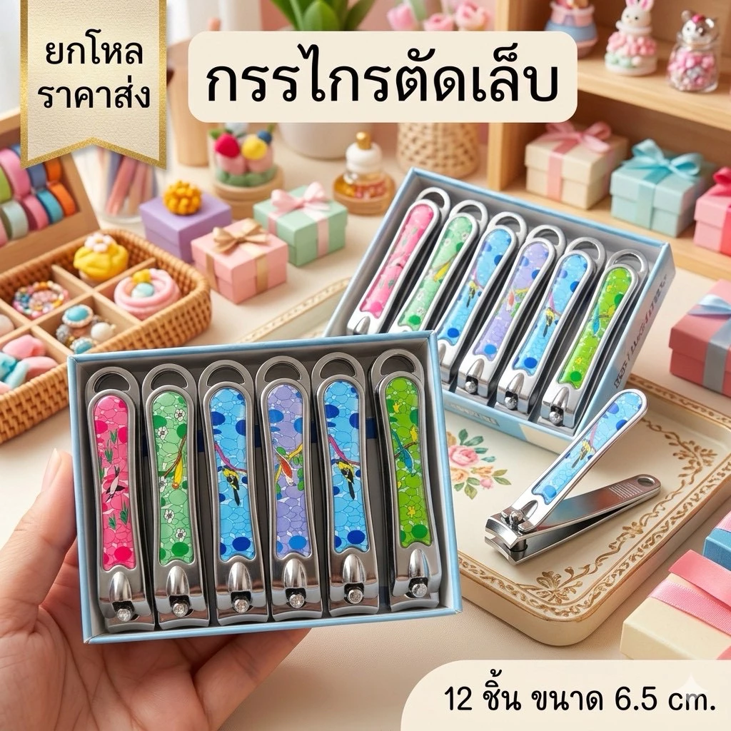 🌷ยกโหล 🌷 กรรไกรตัดเล็บขนาด 6 cm.