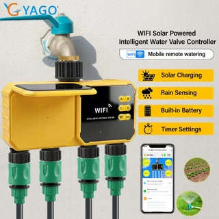 RCYAGO ตัวตั้งเวลารดน้ำ WiFi Tuya โซล่าเซลล์ Smart Timer 1-4 โซน สวน สนามหญ้า ฟาร์ม