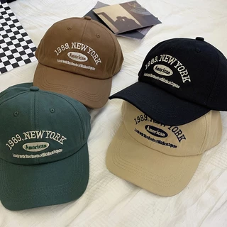 BAANHARDWARE หมวกแก๊ป NEW YORK 1989 ปักลาย เกาหลี Unisex ปรับขนาดได้ H-057