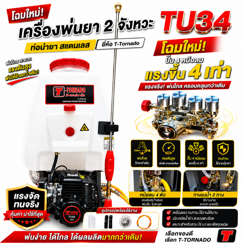 WINZMAX เครื่องพ่นยา767 หม้อคู่ EXTRA เอ็กต้าร์ ลมหม้อคู่ 767 ปั้ม รับประกันสินค้ายาวนาน